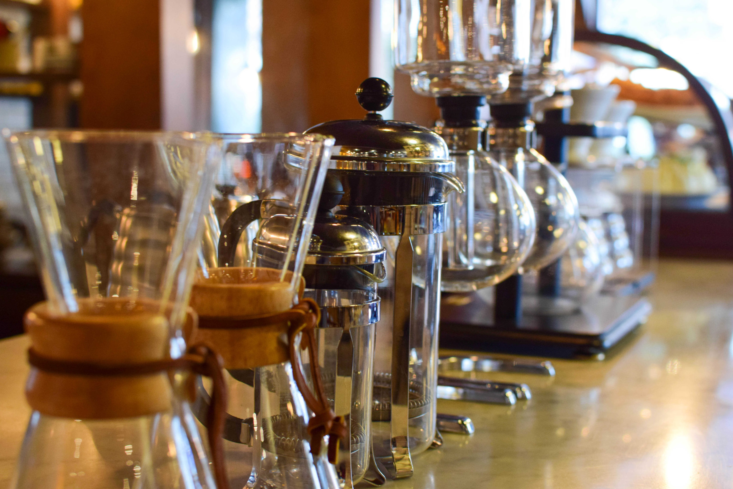 Different types of coffee brewing machines